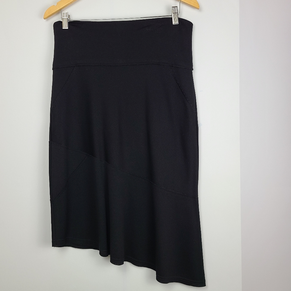 Joseph Ribkoff asymmetrical neutral midi skirt, sz 10